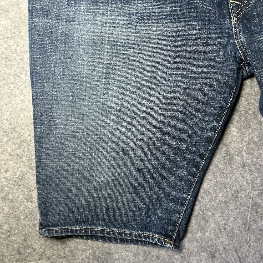 True Religion Men's 38 Geno Relaxed Slim Denim Jorts Shorts Whiskers - Picture 4 of 12